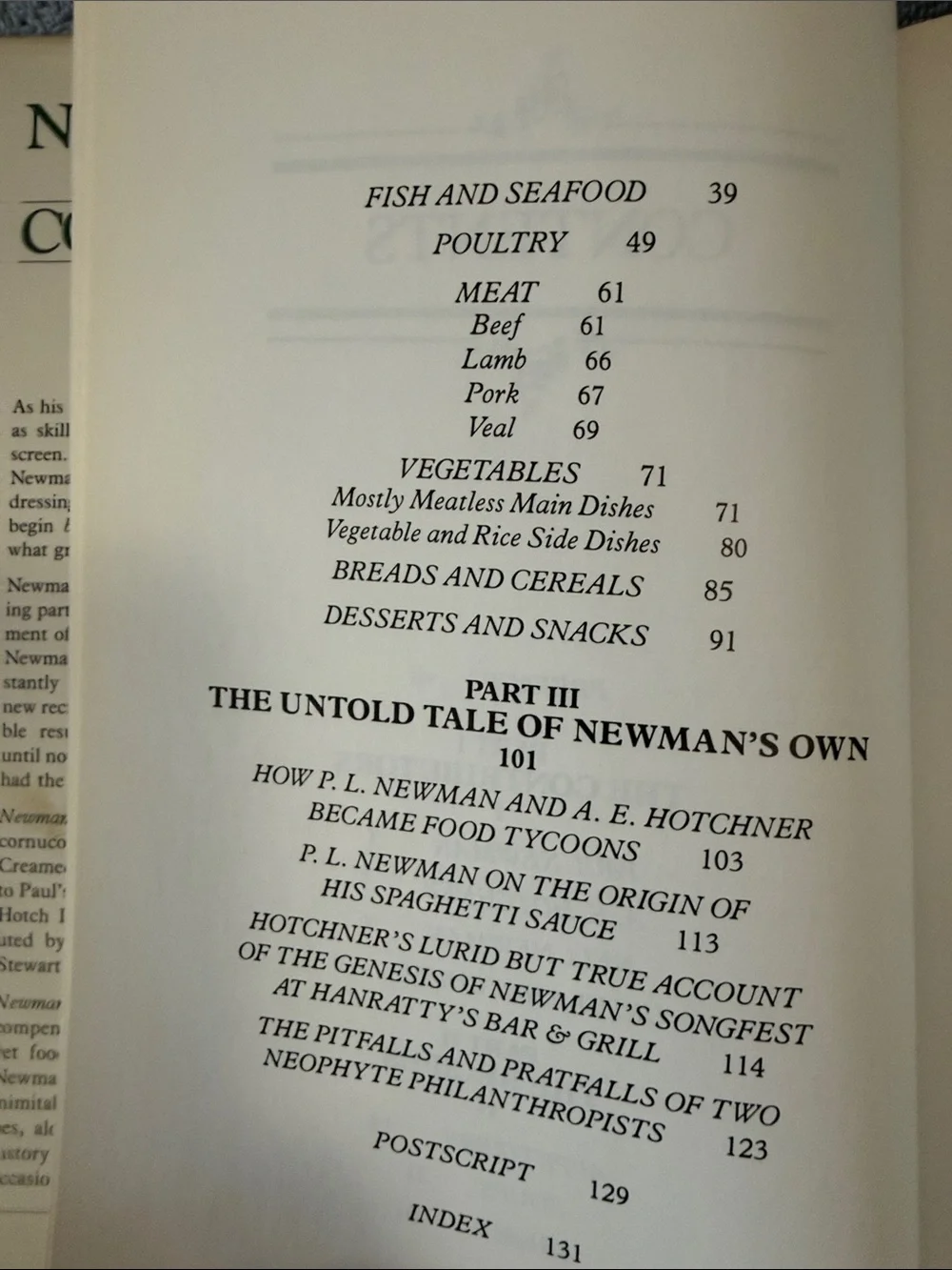 Newman's Own Cookbook - Two Vintage Hardcover Copies